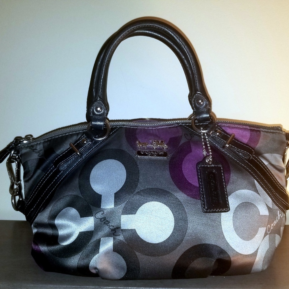COACH Madison Clover Op Art Satchel Bag